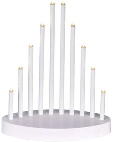 Sfeșnic LED de Crăciun 10xLED/3xAA alb