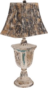 Lampa Shabby Chic Bell rasina si metal H 75 cm