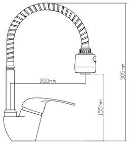 Set Masca Chiuveta Karo, Alb, 80 x 50 x 80 cm, Chiuveta Inox, Cuva dreapta, Baterie Flexibila