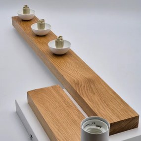 Lustră aplicată MATTE 2xE27/15W/230V + 3xG9/5W/230V alb/stejar