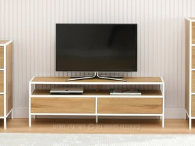 Masă TV Soren Rtv (stejar + alb). 1111728