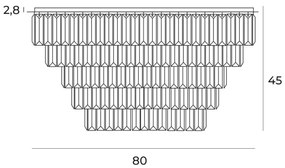 Plafonieră MAXLIGHT C0224 MONACO 16xG9/40W/230V d. 80 cm auriu