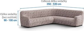 Gaico Huse bielastice BRILLANTE maro colțar (l. 350 - 530 cm)