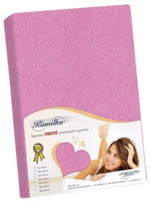 Cearceaf frotir Kamilka, roz, 120 x 200 cm