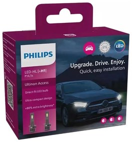 SET 2x bec LED auto 11258 U2500 CX H1 P14,5s/13W/12V 6000K