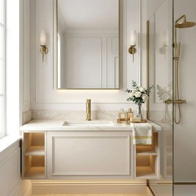 Baterie pentru baie Rea Lungo Stripe Brush Gold Low