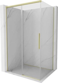 Mexen Rox cabină de duș glisantă 110 x 90 cm, transparentă, auriu periat - 8C2-110-090-55-00