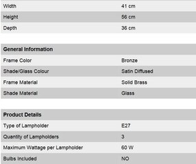 Aplica eleganta design LUX Budapest, bronz WA 2-689/3 bronze/376 klar-matt OR