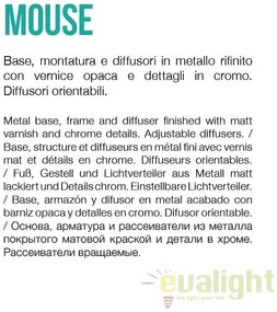 Plafoniera design modern cu 4 spoturi directionabile MOUSE PL4 alba 073583