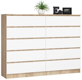 Comodă Kurtinaitis 10SZ (stejar sonoma + alb). 1069017