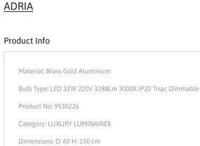 Lustra LED suspendata design elegant ADRIA D-40cm