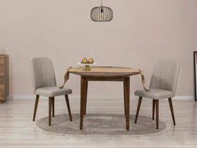 Set mobilier sufragerie Vlasta 3 (nuc + crem) (pentru 2 persoane). 1093764
