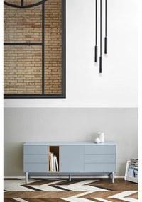 Comodă albastră/gri joasă 180x76 cm Corvo – Teulat