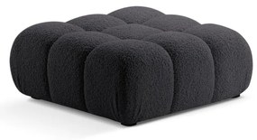 Taburet modular gri antracit cu tapițerie din țesătură bouclé Bellis – Micadoni Home
