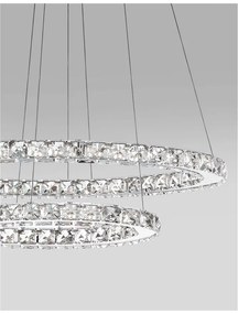 Lustra LED ovala cristal Celine 66x44cm NVL-7403001
