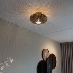 Plafoniera inteligentă neagră și aurie 40 cm inclusiv Wifi G95 - Radiance