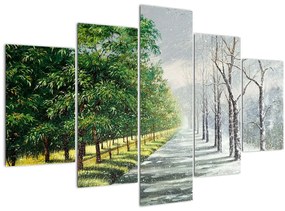 Tablou - Iarna versus vara (150x105 cm)