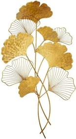Decoratiune de perete frunze de ginkgo filigran, Ginkgo 110cm auriu