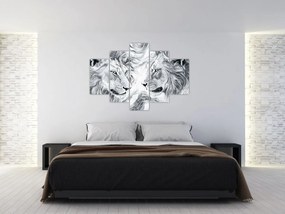 Tablou - Capete de lei desenate (150x105 cm)