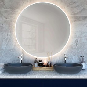 Smartwoods Bright oglindă 100x100 cm rotund cu iluminare alb 5904107900490