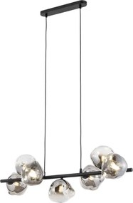 Brilagi - Lustru suspendat pe cablu VULCANO 7xG9/8W/230V negru/negru fumuriu