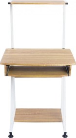 Birou pentru copii Novokids™ Shelf Computer desk, Cadru metalic, Cu raft depozitare si tavita retractabila pentru tastatura, Dimensiuni 60x50x117 cm,