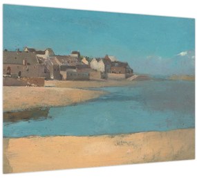 Tablou - Odilon Redon, Village by the Sea in Brittany, reproducere (70x50 cm)