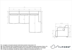 Colțar gri (cu colț pe partea dreaptă) Flex Felix – Miuform
