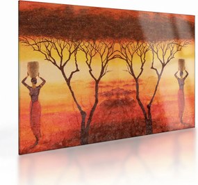 Tablou pe sticlă - Savana africană (70x50 cm)