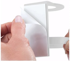 Dozator de săpun alb autoadeziv din ceramică 0,25 l Woya - Wenko