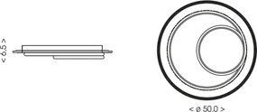 Brilagi - Plafonieră LED dimabilă FLARE LED/70W/230V Ø 50 cm albă/neagră + telecomandă