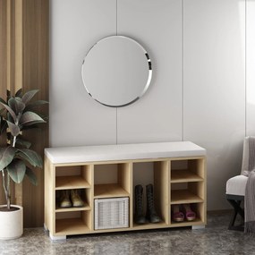 Comodă pentru pantofi Babil - Sapphire Oak, White