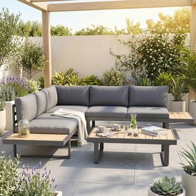 Outsunny Set de Conversatie din 4 Piese pentru Terasa | Aosom Romania