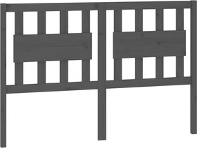 vidaXL Tăblie de pat, gri, 125,5x4x100 cm, lemn masiv de pin