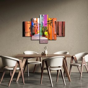 Tablou - Casa colorată în Burano, Veneția (150x105 cm)