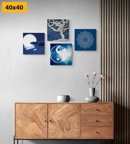 Set tablouri Feng Shui în design albastru