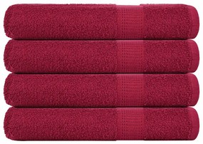 vidaXL Prosoape saună 4 buc Bordeaux 80x200 cm 360 g/m² 100% bumbac