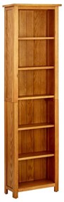 vidaXL Bibliotecă cu 6 rafturi, 52x22x180 cm, lemn masiv de stejar