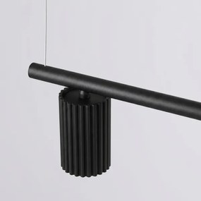 Sollux SL.2712 - Lustru suspendat pe cablu KARBON 4xGU10/10W/230V negru