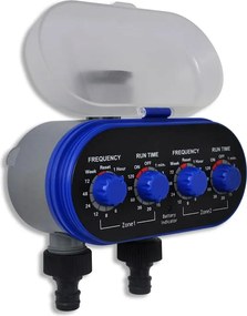 vidaXL Temporizator electronic automat irigare grădină 2 orificii de evacuare