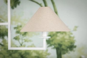 Candelabru 3 brate LUX, Metal, Alb, Abajur In, GLADWYNE