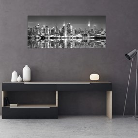 Tablou - New York, alb-negru (120x50 cm)