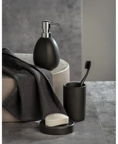 Dozator din ceramică pentru săpun Wenko Polaris, negru mat