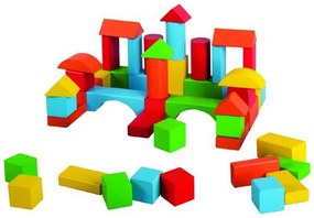 Cuburi de lemn 50 buc la cutie 20x19x8cm