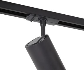 Spot modern negru pentru sistem de șină monofazat, cu LED, rotativ și înclinabil - Iconic Zoom