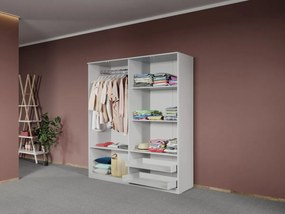 Set mobila dormitor 4 piese Alb Levi C08