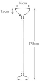 Elstead QZ-KAMI-UL - Lampadar Tiffany KAMI 1xE27/100W/230V