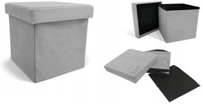 Taburet pliabil 30x30cm Perfect Light Grey