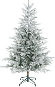 HOMCOM Pom de Crăciun înzăpezit 150 cm cu Bază Metalică Pliabilă | Aosom Romania