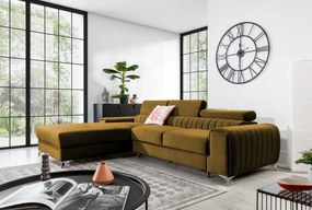 Colțar lemn masiv Gray Extensibil Ladă de Depozitare Personalizabil, 278 × 205 × 92 cm - Nube 45, Stânga